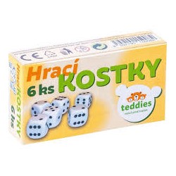 Hrací kostky - plastové 6ks