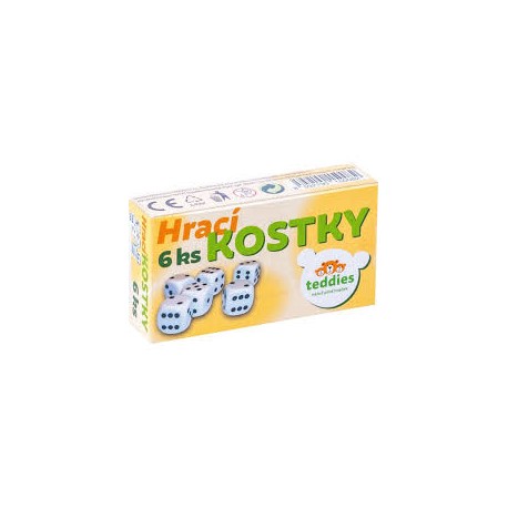 Hrací kostky - plastové 6ks Hrací kostky - plastové 6ks