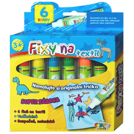 Fixy na textil - voděodolné