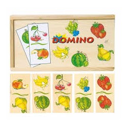 Domino dřevěné - ovoce