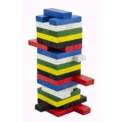 Hra věž dřevěná barevná (jenga)