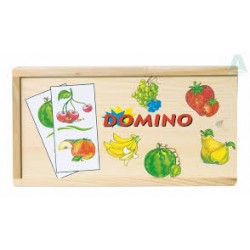 Domino dřevěné - ovoce