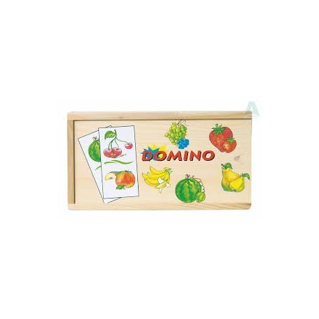 Domino dřevěné - ovoce