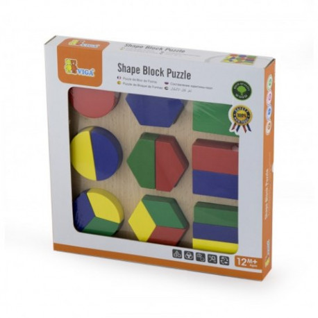 Dřevěná vkládačka - Geometrické tvary a barvy