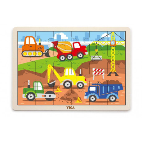 Dřevěné Puzzle - Pracovní stroje
