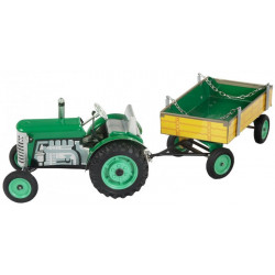 Traktor Zetor s valníkem zelený  - plech