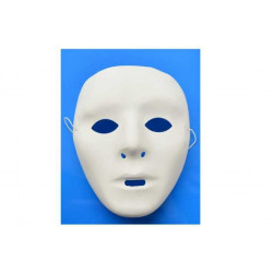 Maska bílá - plastová na domalování