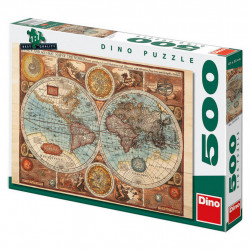Puzzle Mapa světa z roku 1626 - 500 dílků