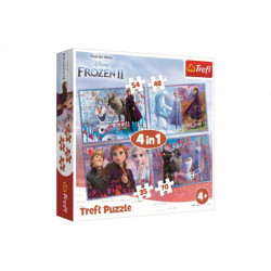 Puzzle - Ledové království/Frozen, 4 v 1