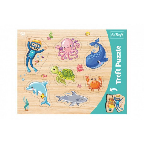 Deskové puzzle/Vkládačka - mořský svět