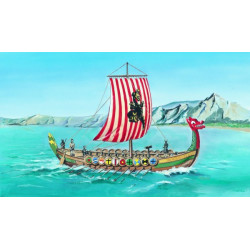 Slepovací model lodi - Viking Vikingská loď Drakkar