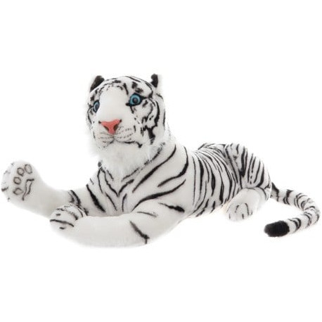 Tygr bílý - plyšový, 55 cm