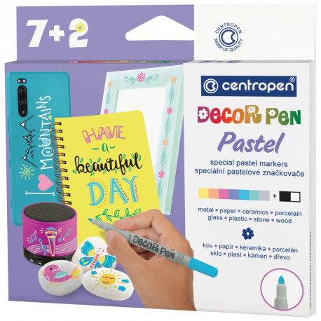 Centropen - Fixy/Značkovače Decorpen, Pastelové