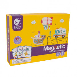 Box s magnetickými puzzle dílky a pozadím - DOPRAVA