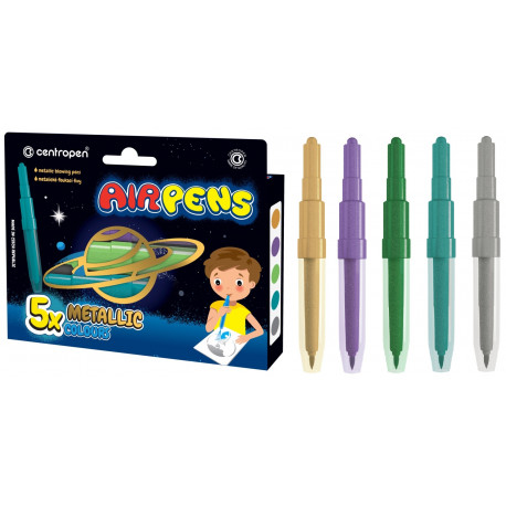 Foukací fixy Air Pens - Metalické