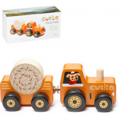 Traktor s vlekem - dřevěný