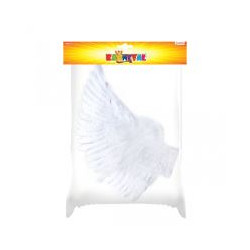 Andělská křídla péřová - bílá se třpytkami