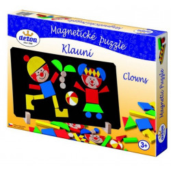 Magnetické puzzle dílky - Klauni