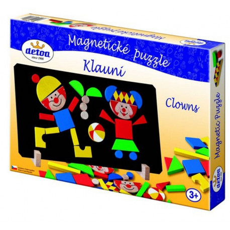 Magnetické puzzle dílky - Klauni