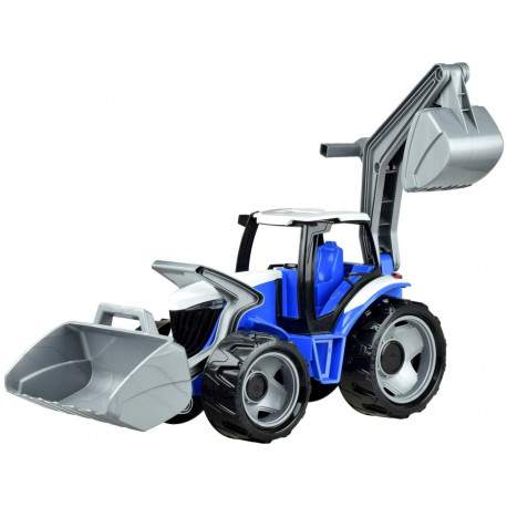 Traktor se lžící a bagrem - modrý