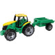 Traktor s vozíkem/vlekem - zelený