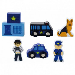 Policejní figurky - dřevěné