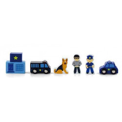 Policejní figurky - dřevěné