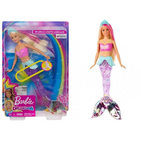 Barbie - Svítící mořská panna s pohyblivým ocasem
