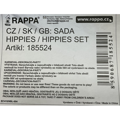 Sada Hippies - žlutá, 4 kusy