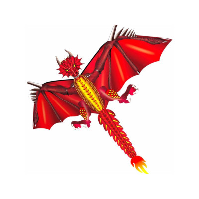Létající drak - Dráček červený, nylonový