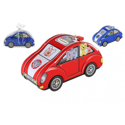 Pokladnička/Kasička Auto se zámkem - plechová