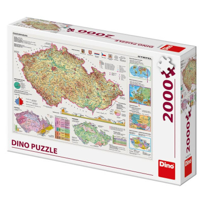 Puzzle Mapa České republiky - 2000 dílků