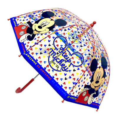Deštník Mickey Mouse - manuální, transparentní