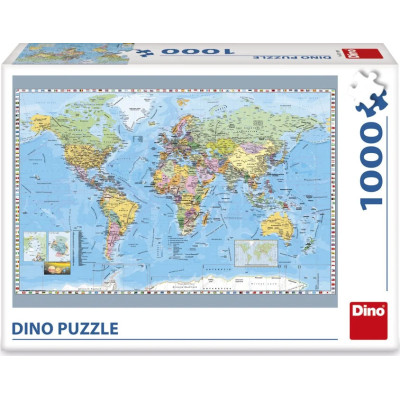 Puzzle - Politická mapa světa, 1000 dílků