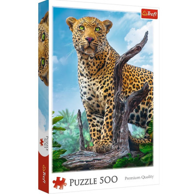 Puzzle - Divoký Leopard, 500 dílků