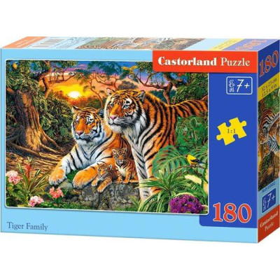 Puzzle - Tygří rodina, 180 dílků