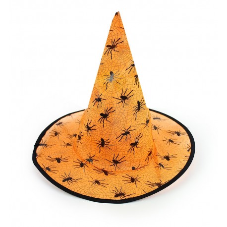 Klobouk čarodejnický/halloween oranžový - dospělý