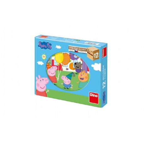 Dřevěné obrázkové kostky - Prasátko Peppa Dřevěné obrázkové kostky - Prasátko Peppa