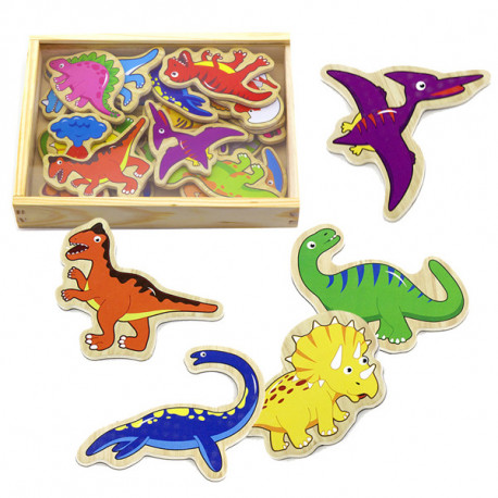 Dřevěné magnety - Dinosauři , 20 kusů Dřevěné magnety - Dinosauři , 20 kusů