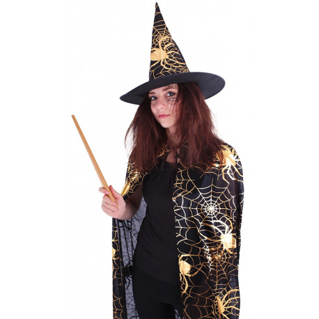 Plášť čarodějnice/halloween s kloboukem Plášť čarodějnice/halloween s kloboukem