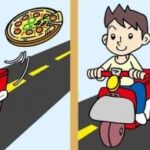 IQ test: najděte 3 rozdíly na obrázku poslíčka s pizzou